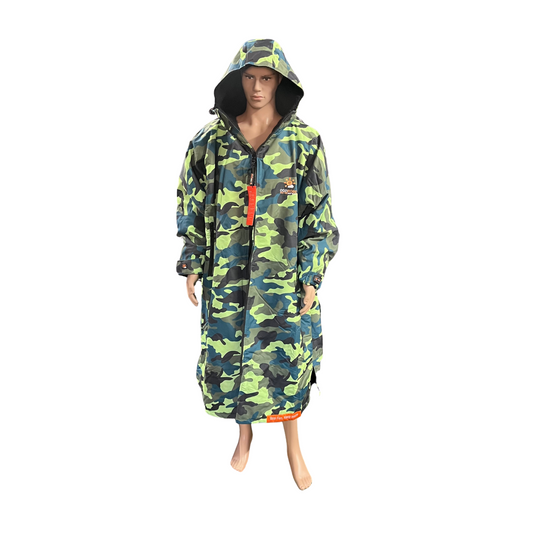 Adults Long Sleeve Cozi Robe Changing Robes - Camo Green