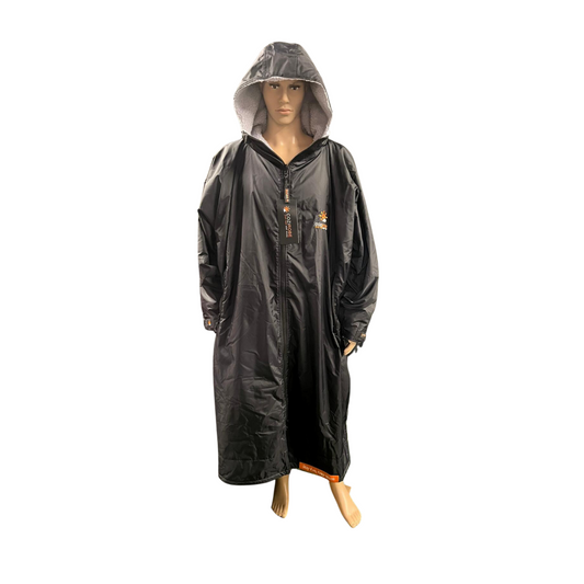 Adults Long Sleeve Cozi Robe Changing Robes - Black