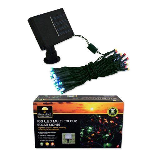 100 LED Solar String Multicoloured Lights
