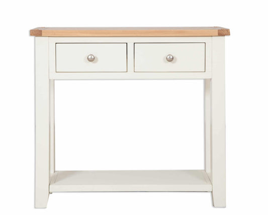 French Ivory Cream 2 Drawer Console Table