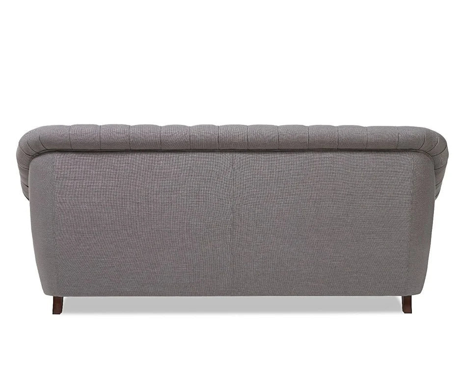 Liv Chesterfield Grey Fabric 3 Seater Sofa