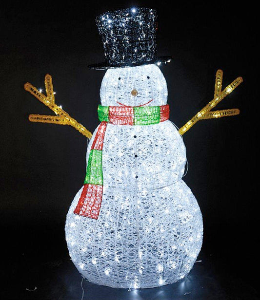 150cm Acrylic Snowman with 376 White LED Lights