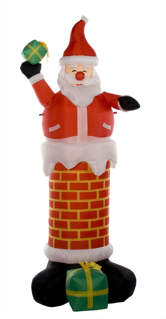 180cm Inflatable Chimney Santa for Indoor and Outdoor Use