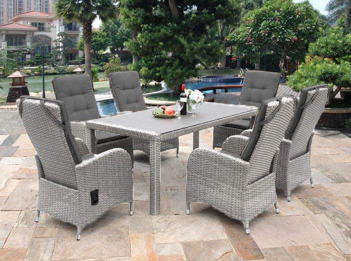 Chamberry 6 Seater Rattan Dining Set