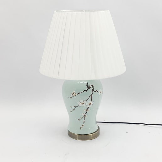 42CM LAMP AND SHADE TEAL