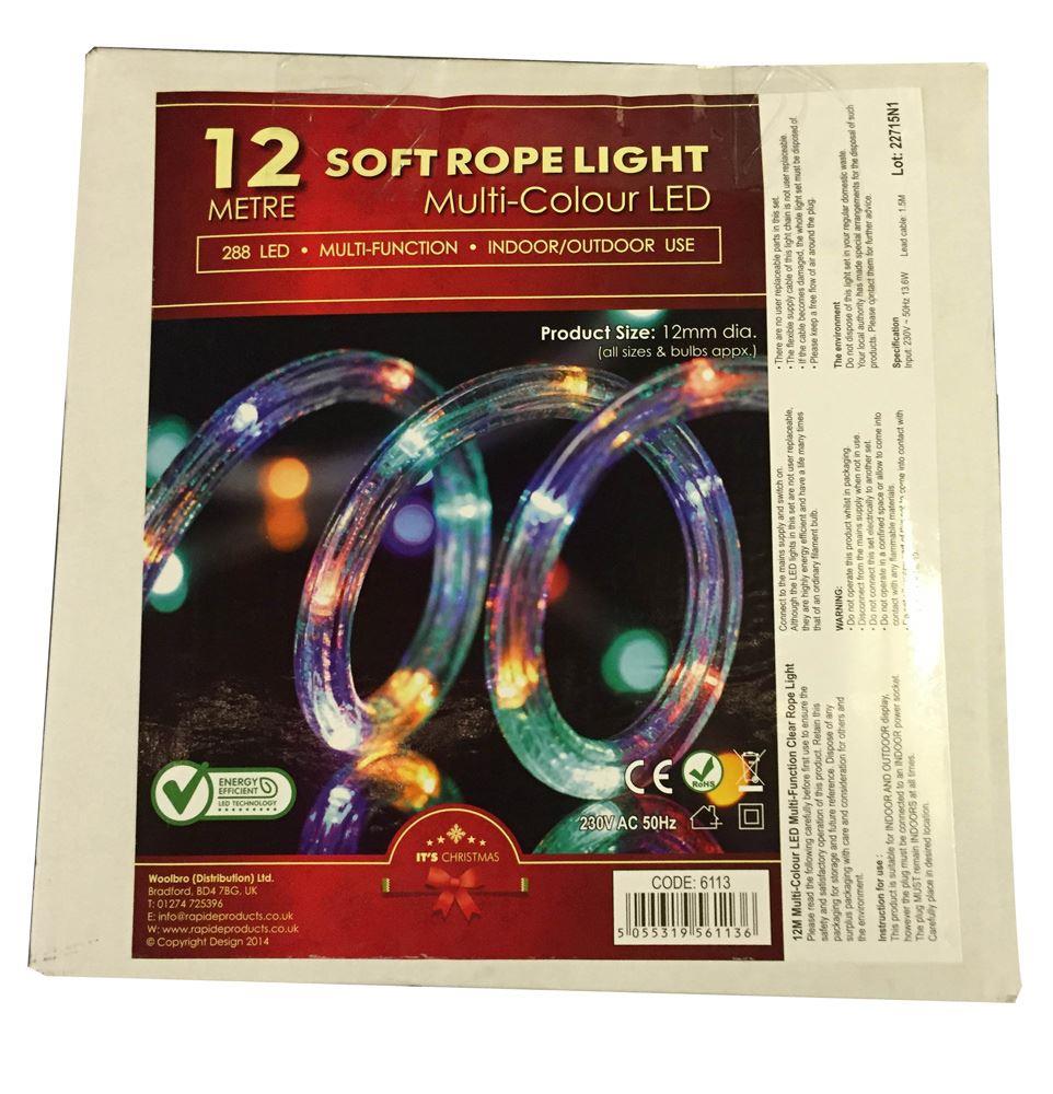 Christmas Rope Light 12m Multicoloured