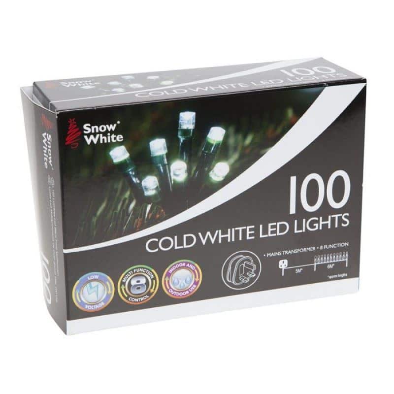 Xmas Lights 100 Cold White LED