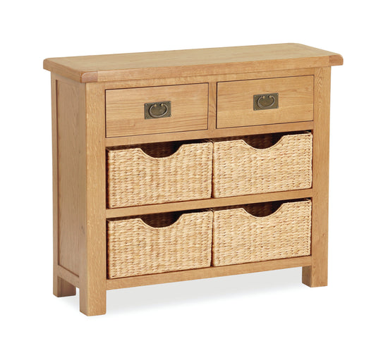 Sussex Oak Small Sideboard with Baskets