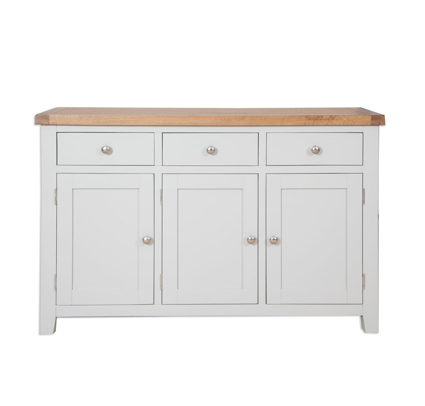 French Grey Painted Sideboard 3 Door 3 Drawer