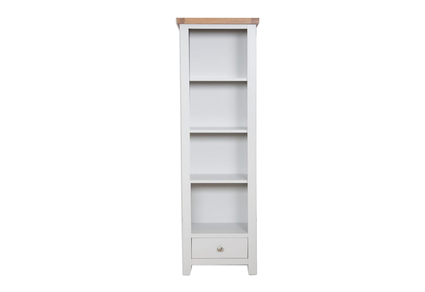 French Grey Painted Slim Bookcase
