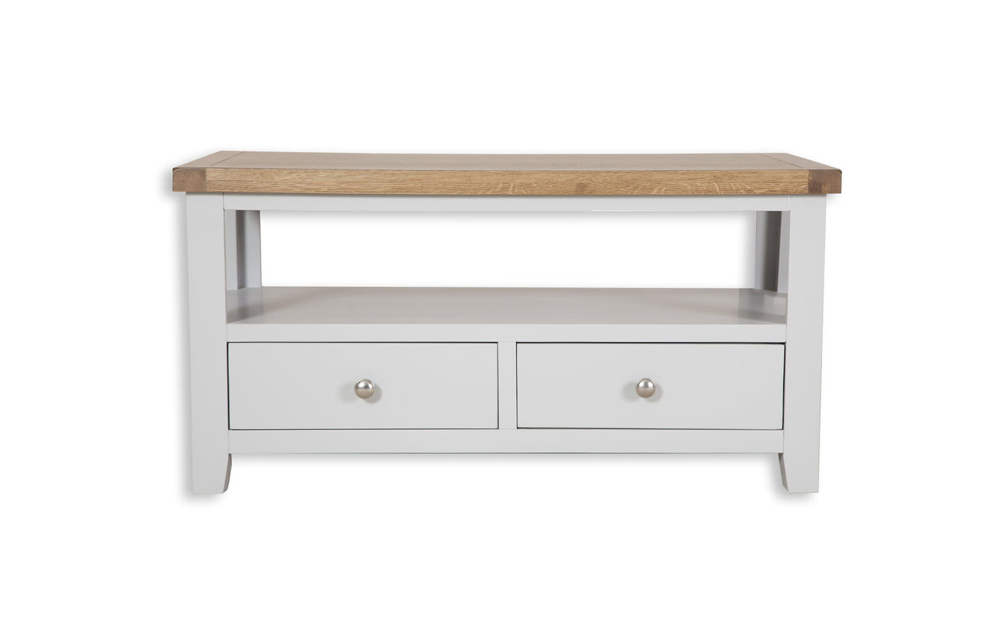 French Grey Painted Coffee TV Table With Drawers