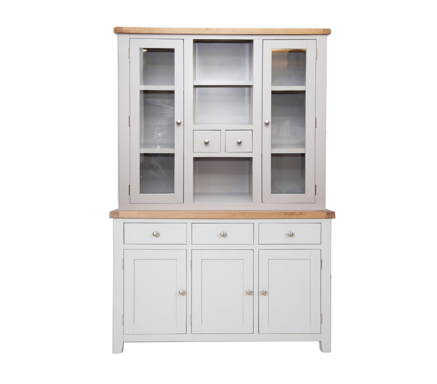 French Grey Painted Buffet & Hutch Large
