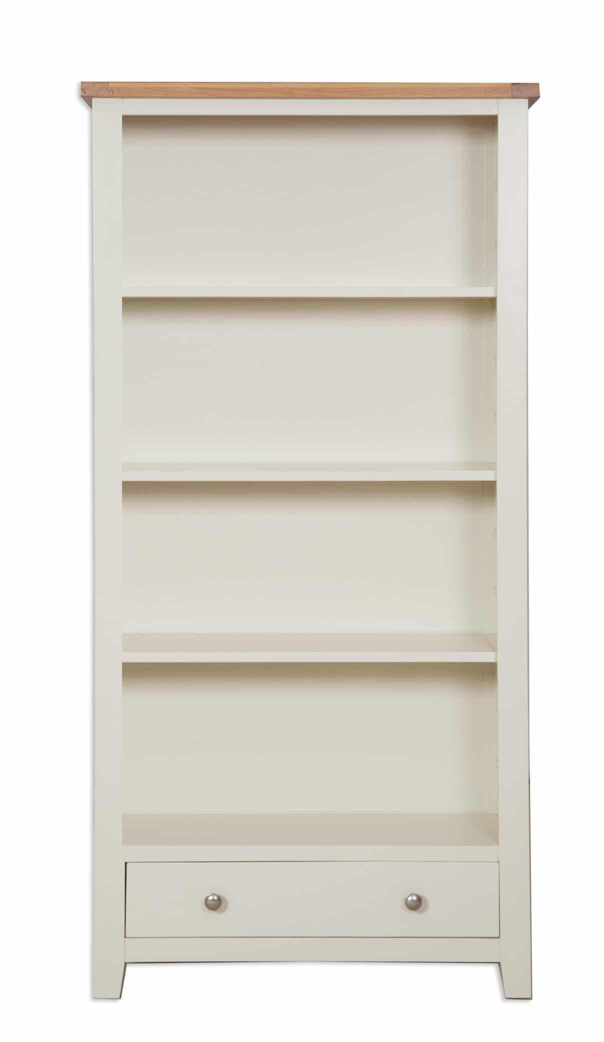 French Ivory Cream Large Bookcase