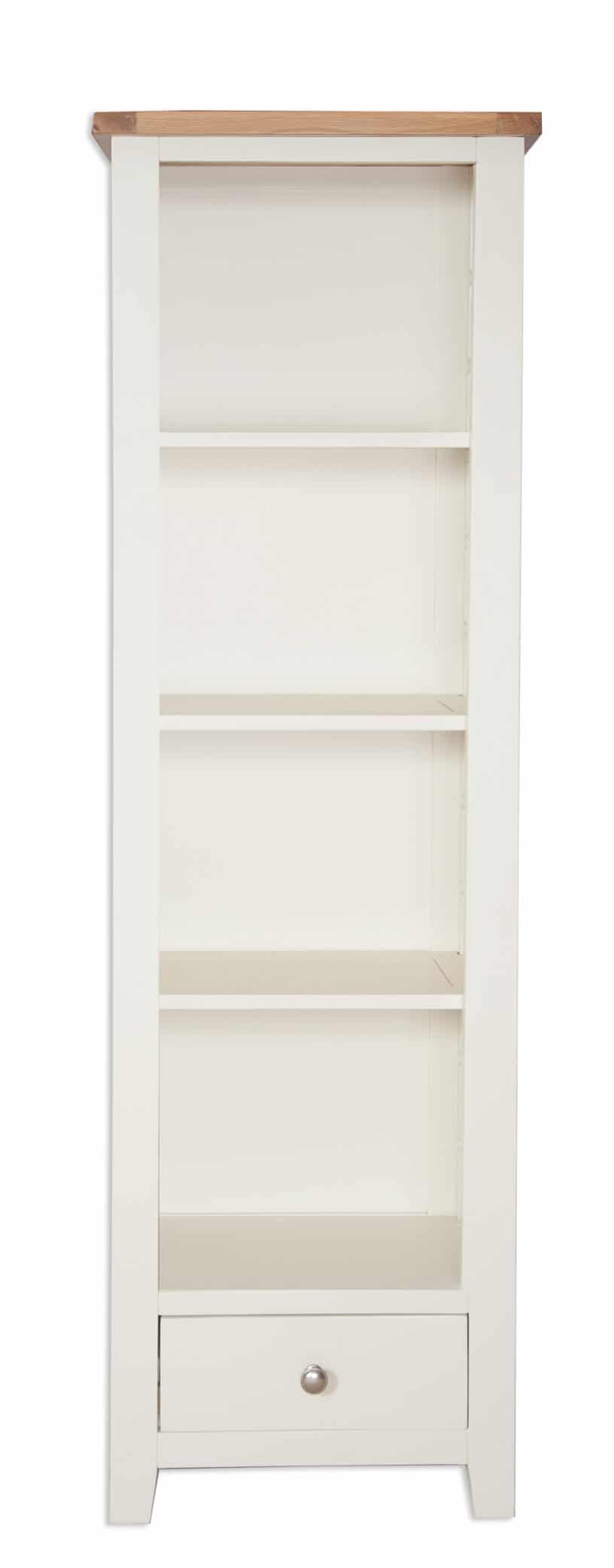 French Ivory Cream Slim Bookcase