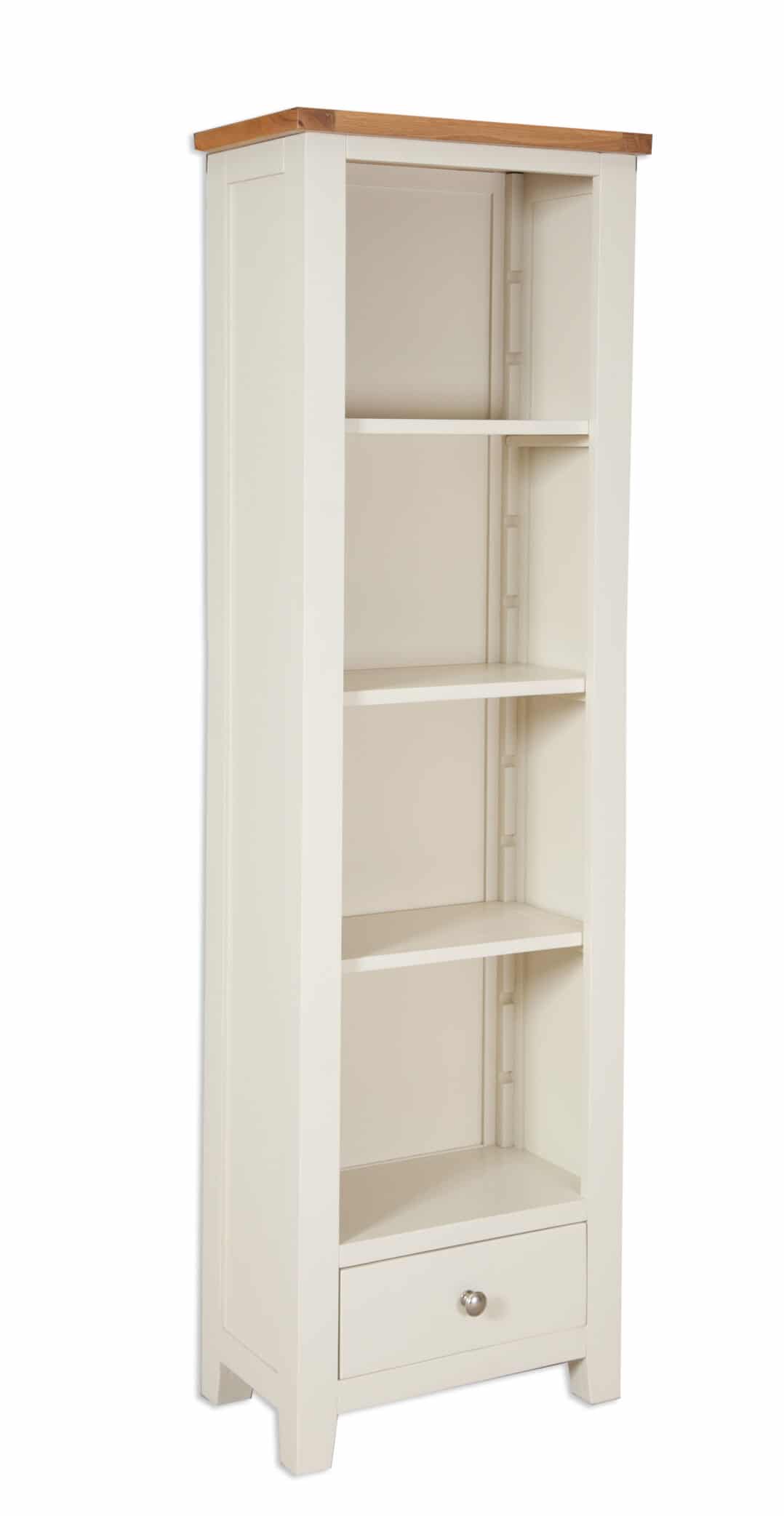 French Ivory Cream Slim Bookcase