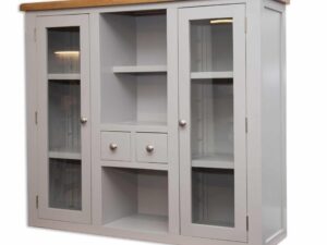 French Grey Painted Buffet & Hutch Large - Image 3