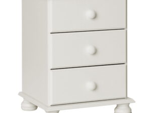 3 Drawer Bedside White