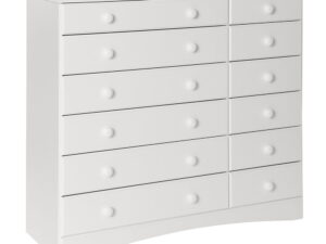 6+6 Drawer Chest White