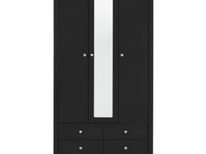 3 Door 4 Drawer wardrobe with mirror