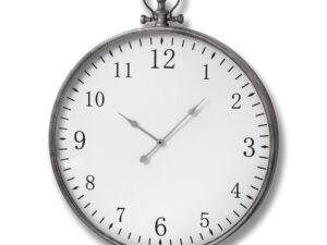 Silver Pocket Watch Wall Clock - Image 1