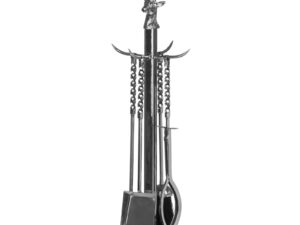 Hand Turned Stag Companion Set In Polished Nickel