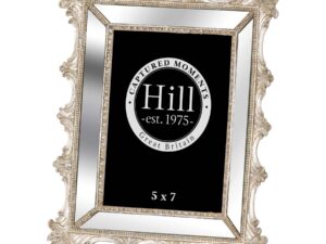 Bevelled Mirrored Champagne Ornate Photo Frame 5X7 With  Fleur De Lis - Image 1