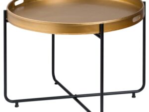 Antique Gold Tray With Stand - Image 1