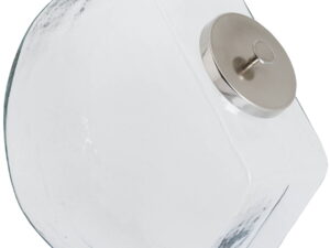 Glass Penny Sweet Jar With Chrome Lid - Image 1