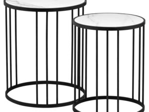 Grey And Marble Set Of 2 Tables