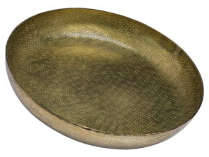 Hammered Metallic Antique Brass Dish