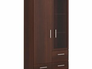 2 Door 3 Drawer Glazed Display Cabinet