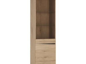 Tall Narrow 2 Door Glazed Display Cabinet (LHD) - Image 1