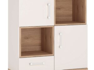 2 Door 1 Drawer Cupboard with 2 open shelves