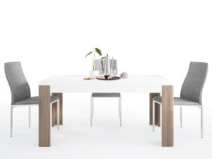 Dining set package Toronto 160 cm Dining Table + 4 Milan High Back Chair Grey.