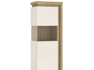 Narrow display cabinet (LHD) 164,1cm high (including LED lighting)