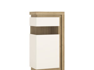 Narrow display cabinet (LHD) 123.6cm high (including LED lighting)