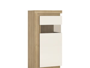 Narrow display cabinet (RHD) 123.6cm high (including LED lighting)