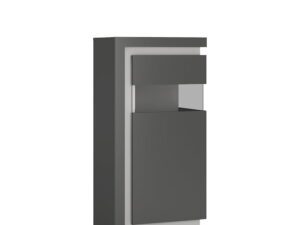 Narrow display cabinet (RHD) 123.6cm high (including LED lighting)