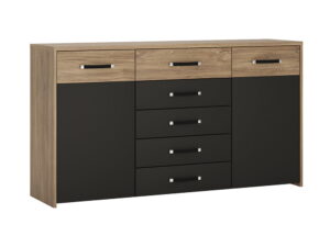 2 door 5 drawer wide cupboard