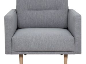 Larvik Armchair - Grey, Oak Legs