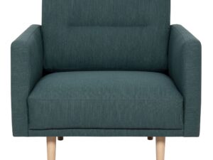 Larvik Armchair - Dark Green, Oak Legs