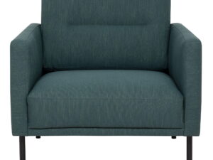 Larvik Armchair - Dark Green, Black Legs