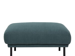 Larvik Footstool - Dark Green, Black Legs