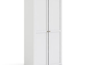 Paris Wardrobe with 2 Doors in White and Oak