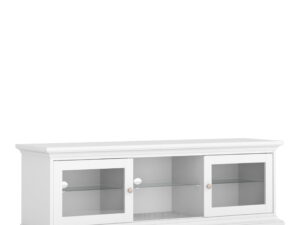 TV Unit - Wide - 2 Doors 1 Shelf in White