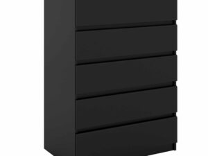 Chest of 5 Drawers in Black Matt