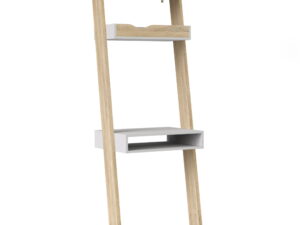 Leaning Desk in White and Oak