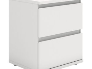 Bedside 2 Drawer in White