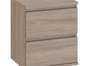 Bedside 2 Drawer in Truffle Oak