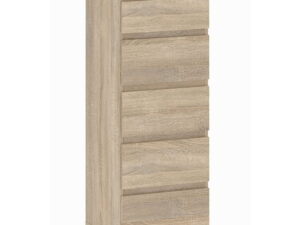 Narrow Chest of 5 Drawers in Oak